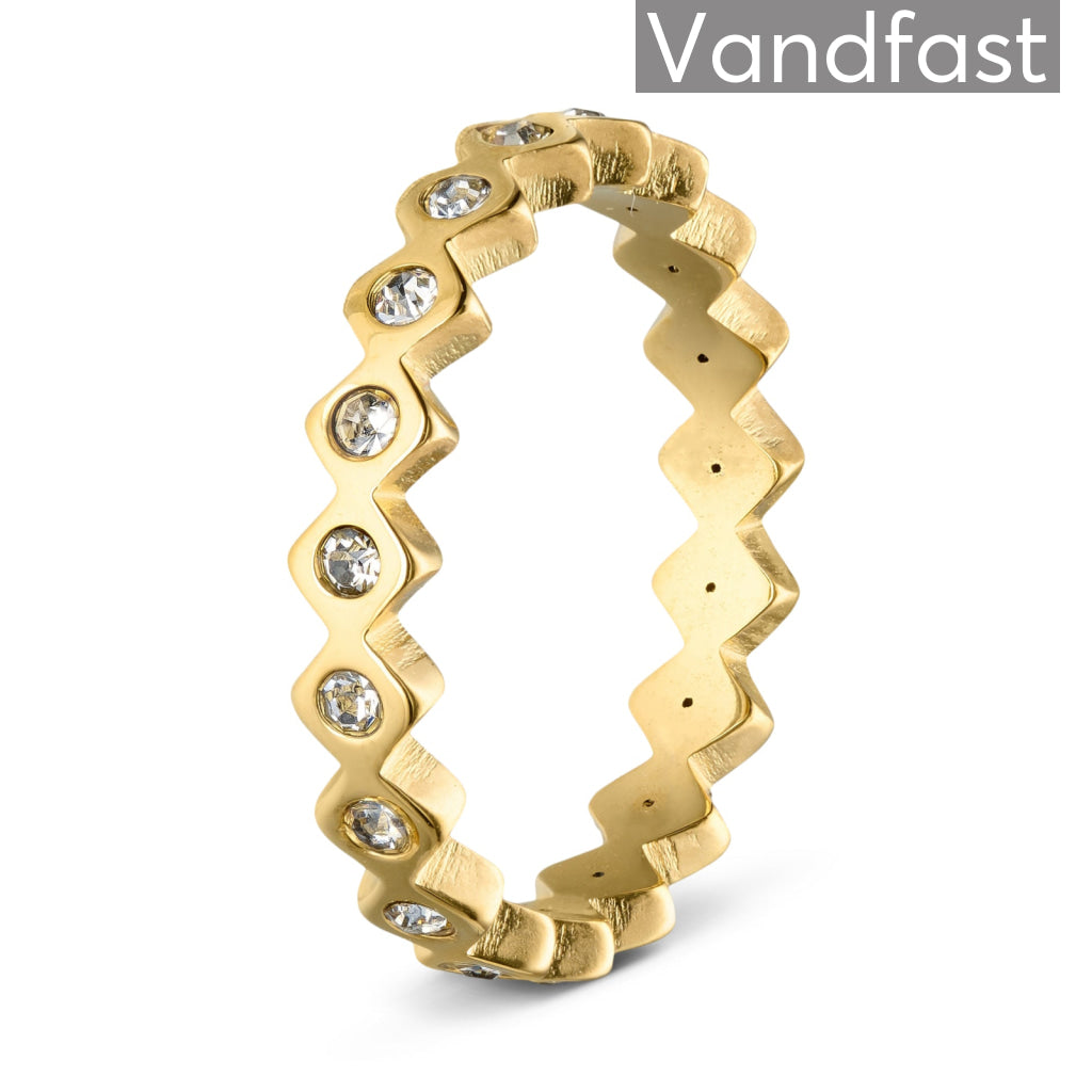 Annebrauner 18k Guldbelagt Krone Ring i Eksklusiv Æske