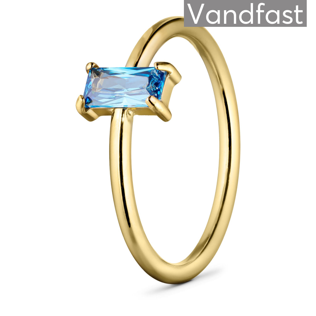 Annebrauner Deluxe Petite L-sapphire Ring 18k Guld - Udsalg