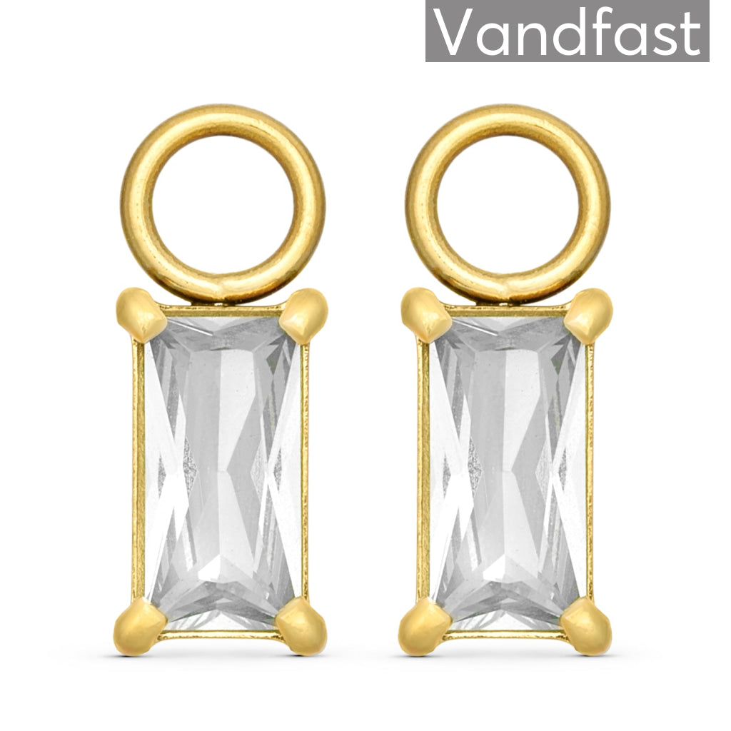 Annebrauner Empress Drops Clear - 18k Guldbelagt Vedhæng