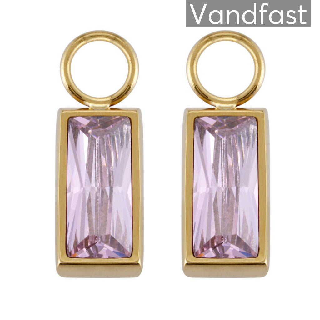 Annebrauner Empress Drops Pink - 18k Guldbelagte Vedhæng