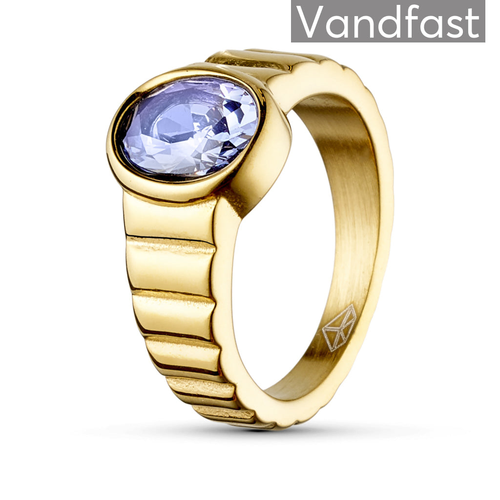 Annebrauner Imperial Tanzanite Ring i 18k Guldbelagt