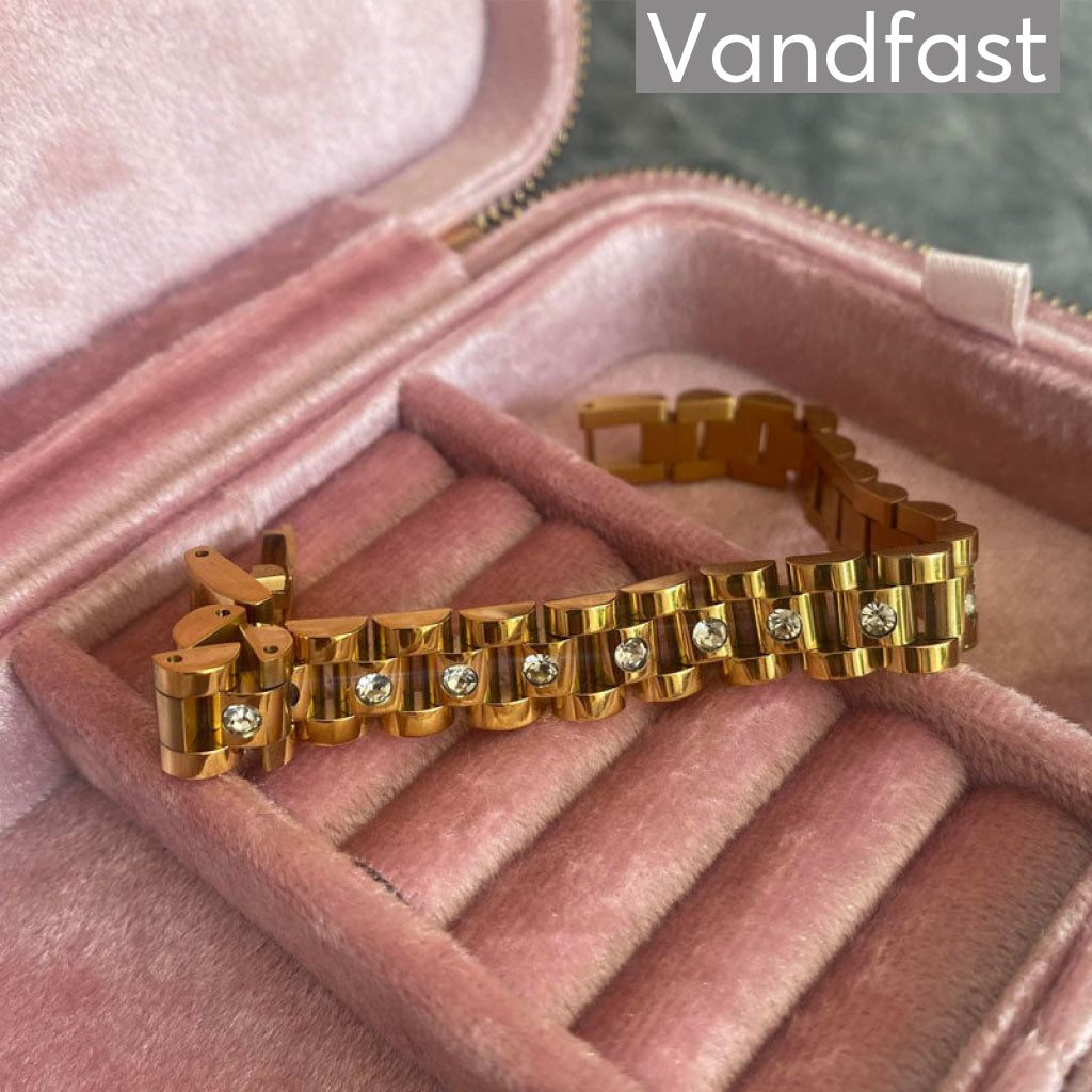 Elegant 18k Guldbelagt Kleopatra Zirconia Armbånd