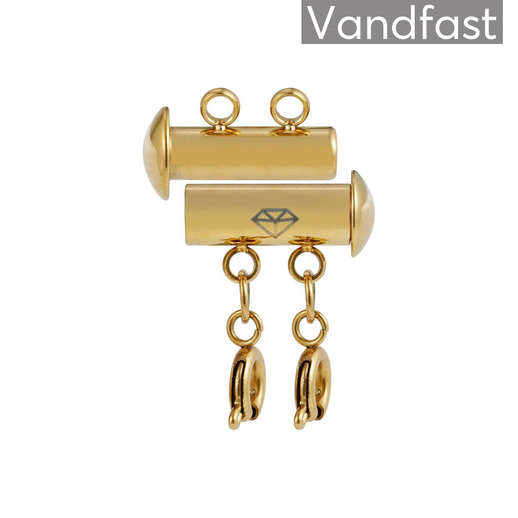 Annebrauner Magnetisk Smykke Box med 2 Klemmer i Guld