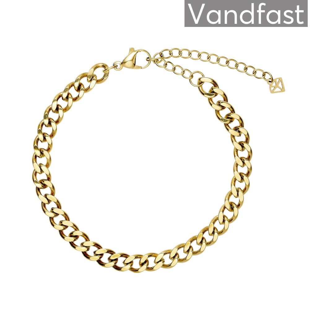 Annebrauner 18k Guldbelagt Panzer Armbånd - 6 Mm