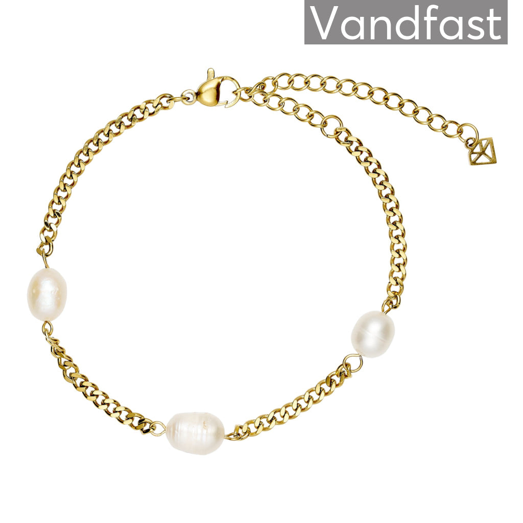 Elegant Panzer Pearl Armbånd i 18k Guldbelægning