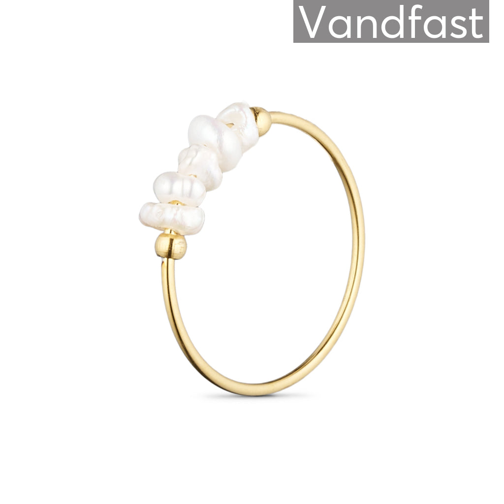 Annebrauner Perle Ring i 18k Guldbelægning - Elegance til Dig