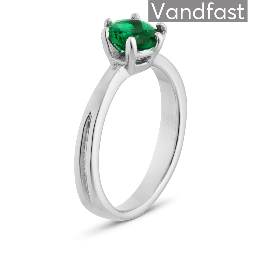 Annebrauner Prinsesse Ring i Jadegrøn - Elegance til Salg