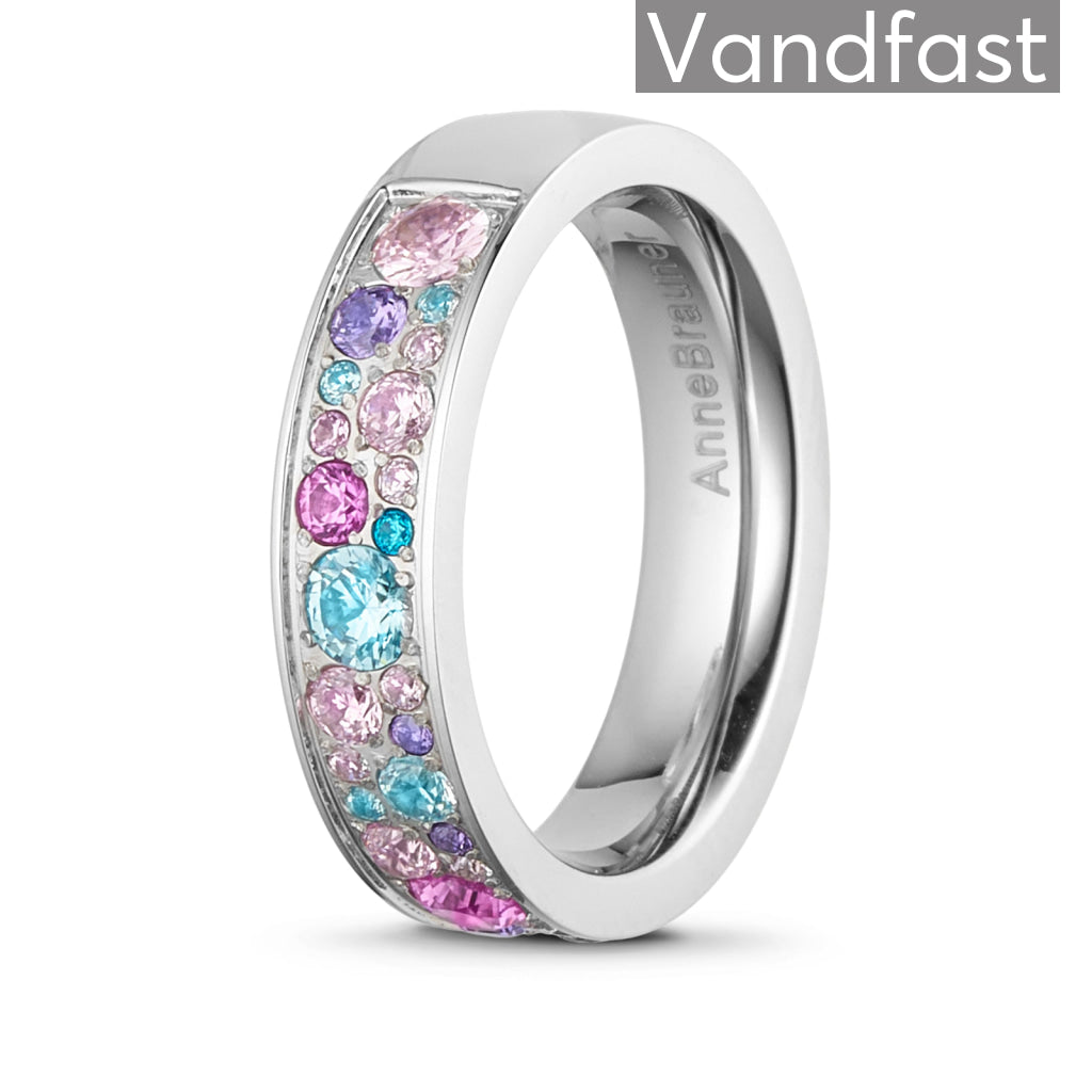 Annebrauner Funklende Pinkviolet Ring – Eksklusiv Smykkeæske