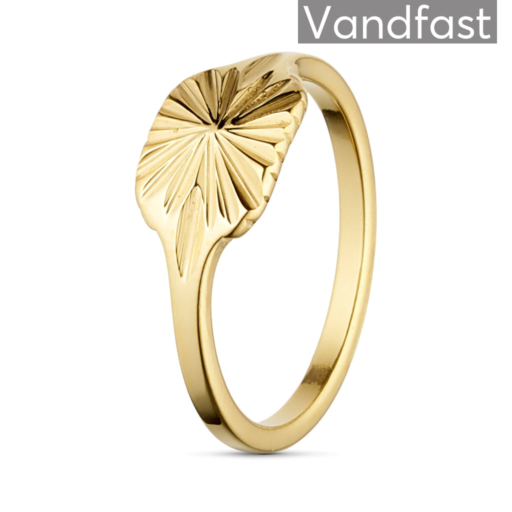 Annebrauner Sun Burst Ring 18k Guldbelagt - Eksklusiv Smykke