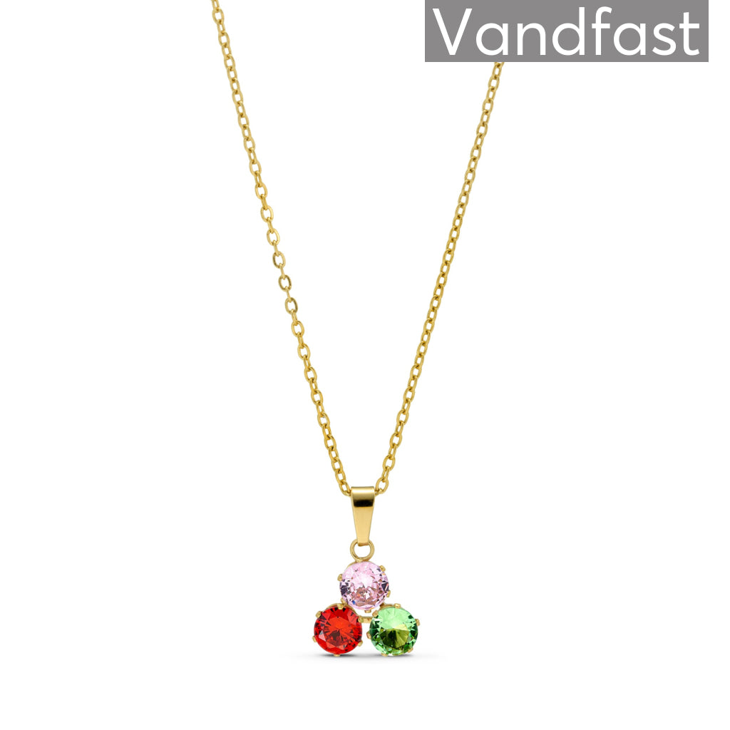 Annebrauner Third Time Multicolor Halskæde - 18k Guldbelagt