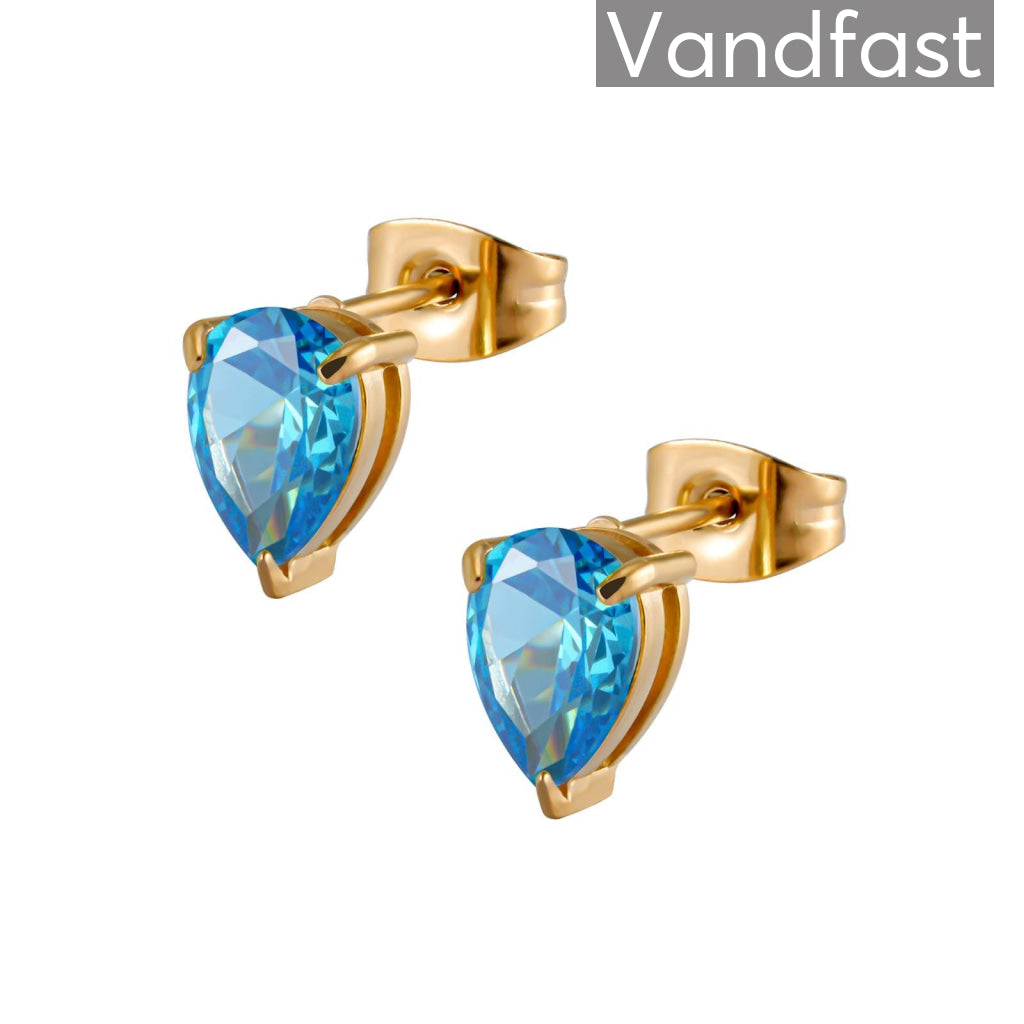Annebrauner Blue Topaz øreringe - 18k Guldbelagt Smykke