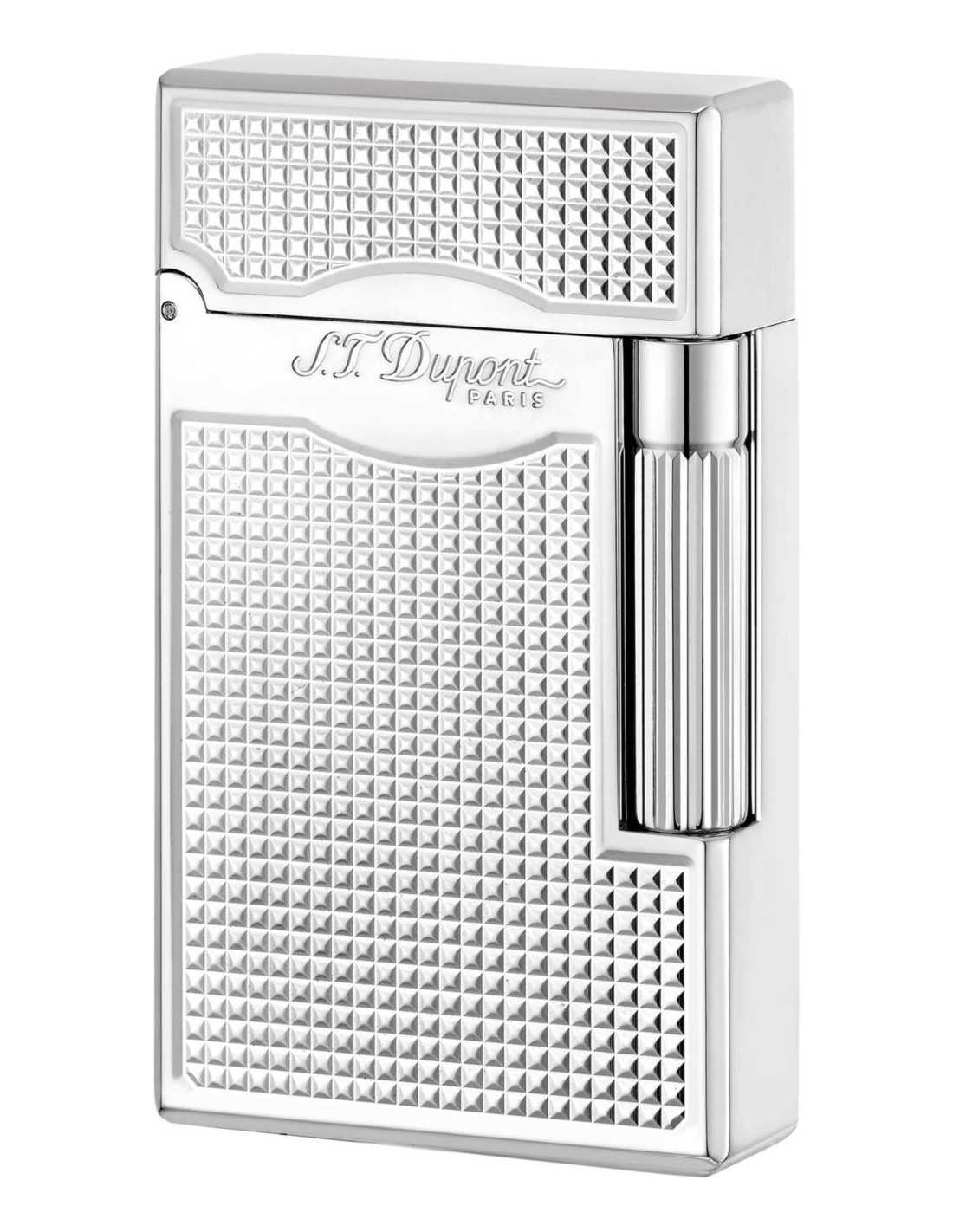 S.T. Dupont Lighter Quotle Grandquot i Sølv - Luksus Tilbud