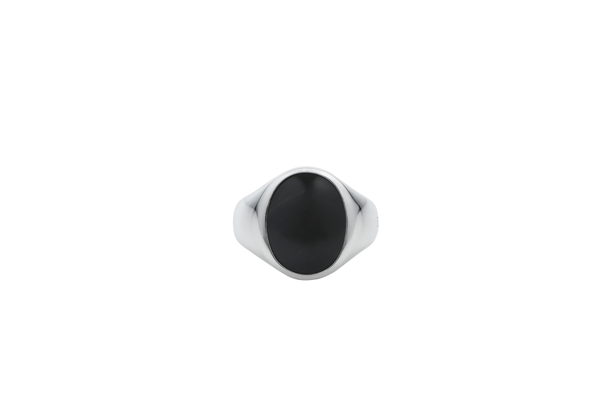 Ix Oval Signet Ring Hawks Eye Silver