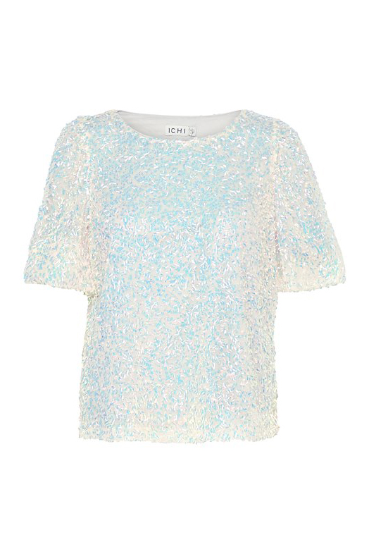Ichi T-shirt med Rainbow Palietter - Festlig Udsalg