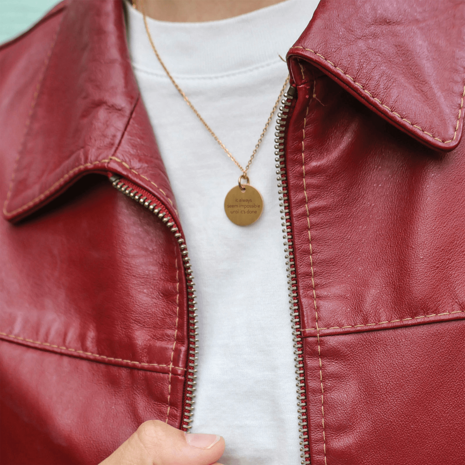 "Det Ser Altid Umuligt Ud Indtil Det Er Gjort Halskæde"