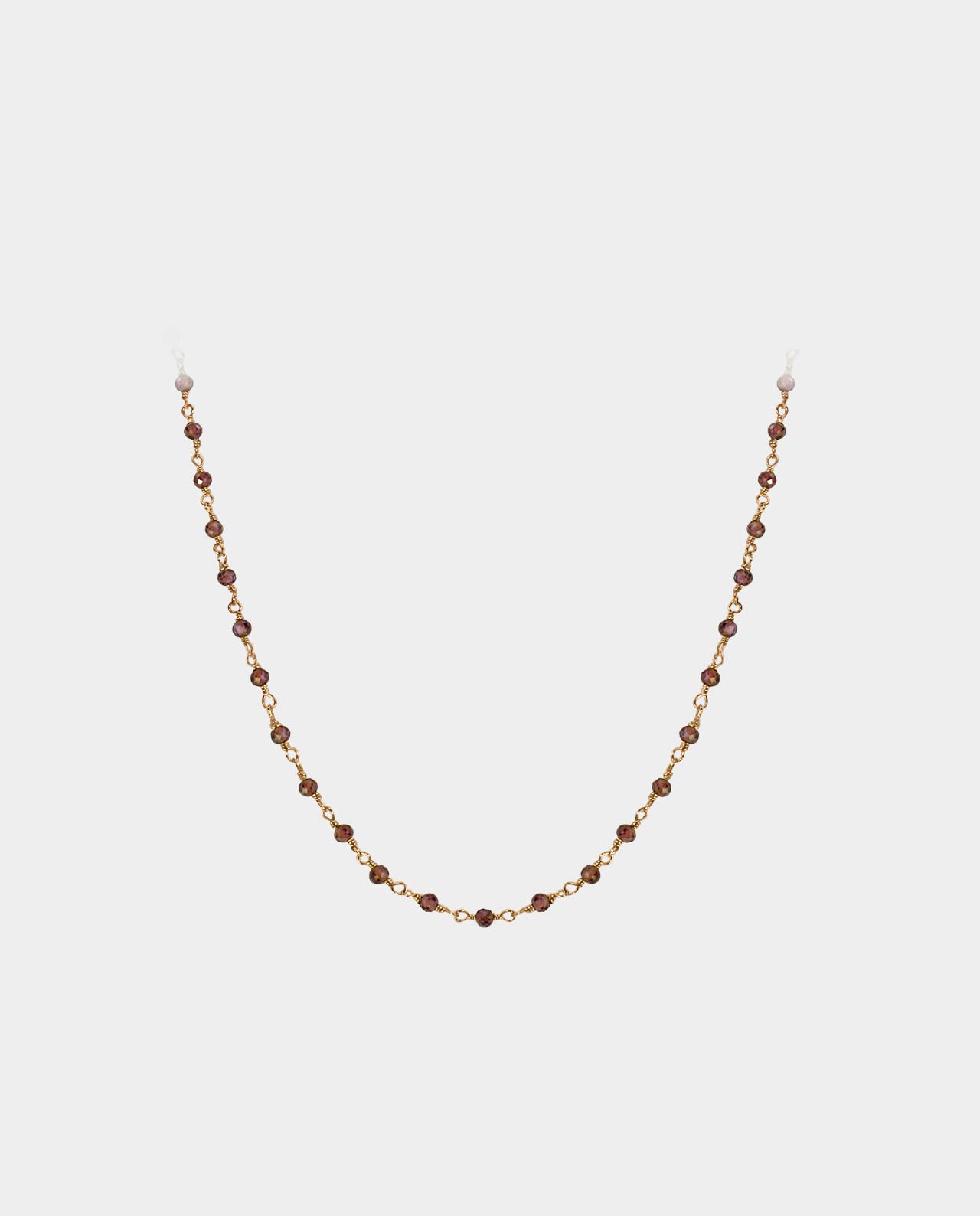 Frances Abington - Halskæde med Granater på Tilbud