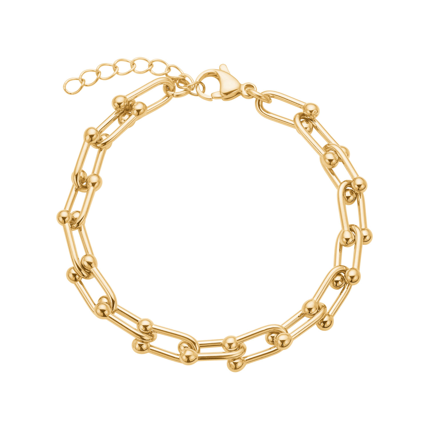 Armbånd I Forgyldt Stål