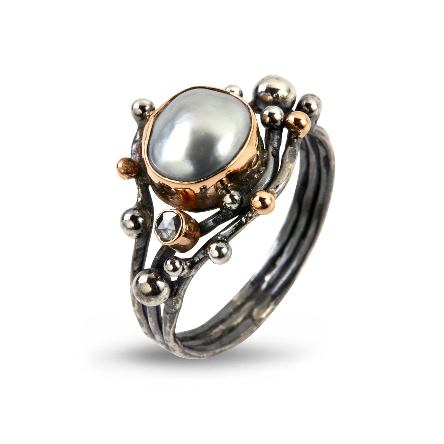 Urban Harlem Buds-3 Superior Keshi Perle Ring - 52
