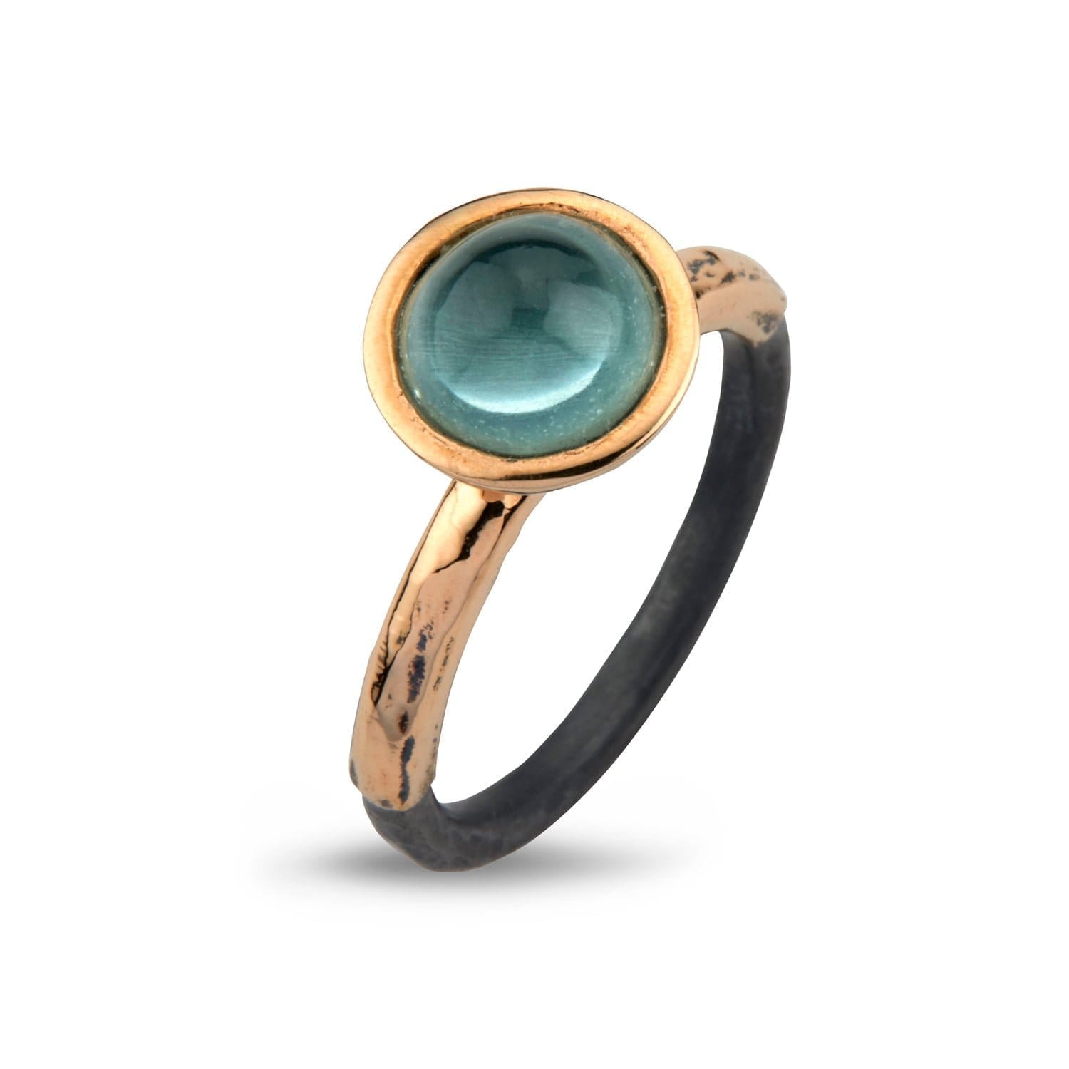Ring Victoria Rose med Aquamarine Cab - Eksklusivt Tilbud!