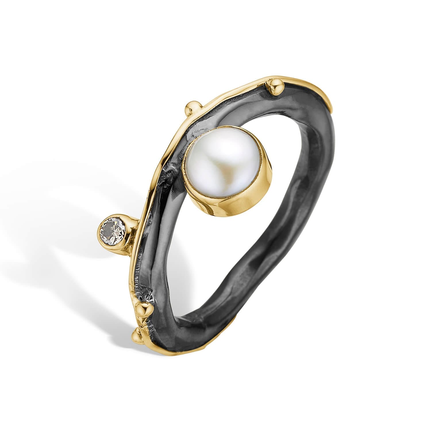Louise Perle Ring – Elegant perlering fra Bybirdie.dk