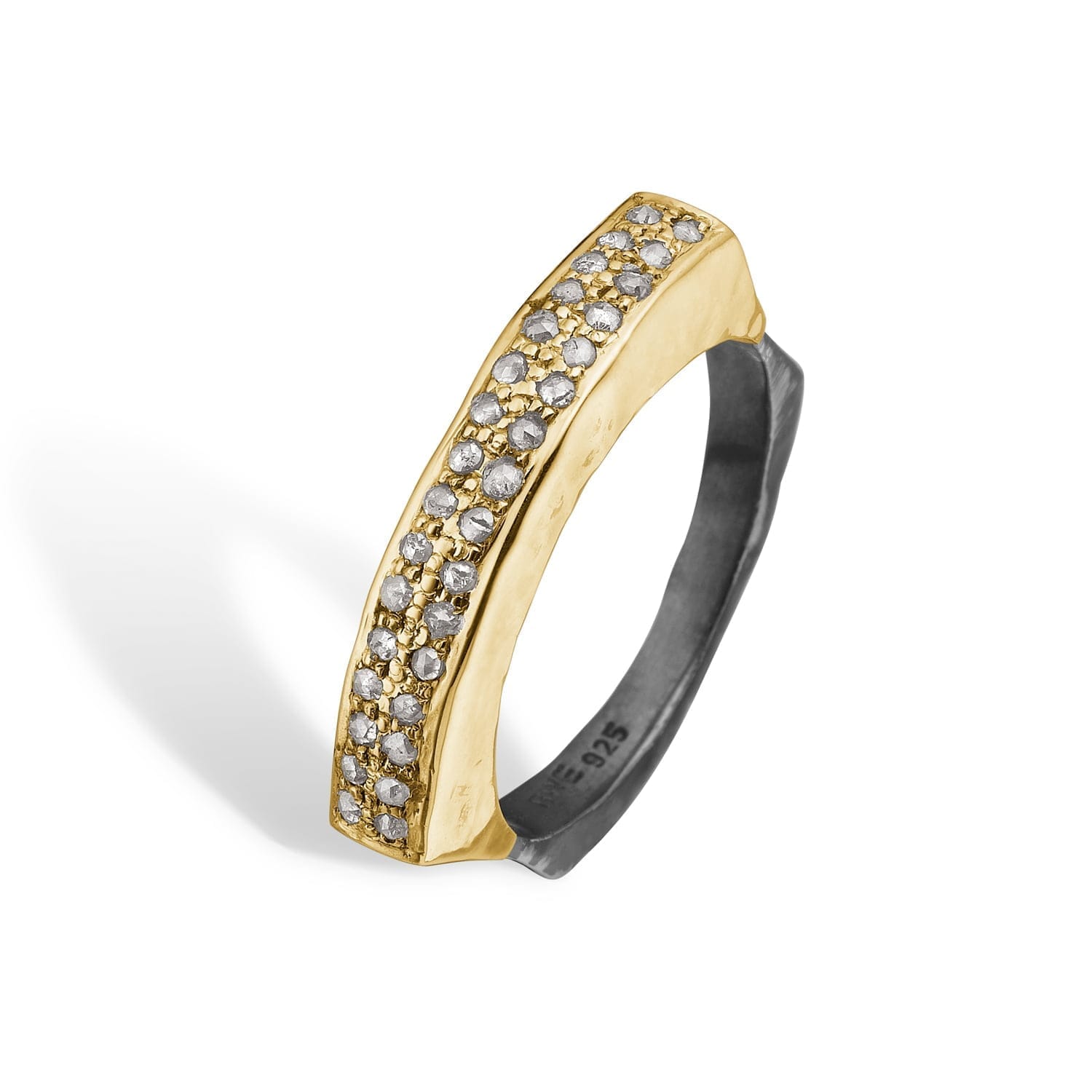 Manhattan Skyline Pavé Ring i Guld – Unik Smykkeoplevelse