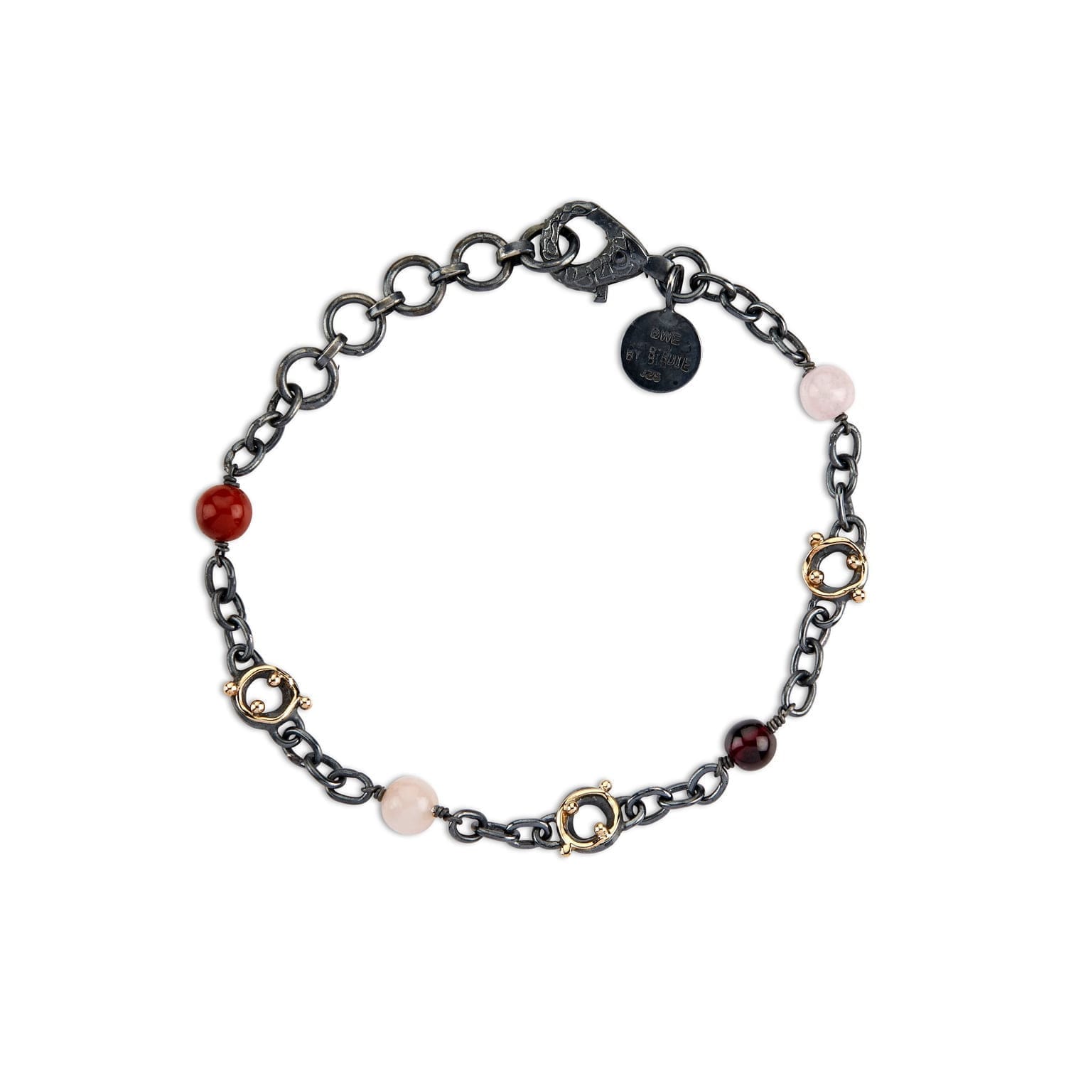Zeus Stones Rød Mix Armbånd - Styrke og Varme i Én