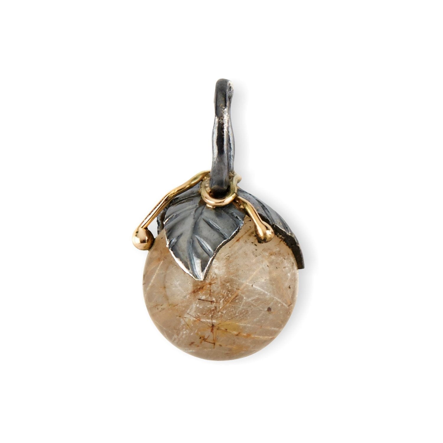 Urban Leaf Drop Golden Rutile Vedhæng L