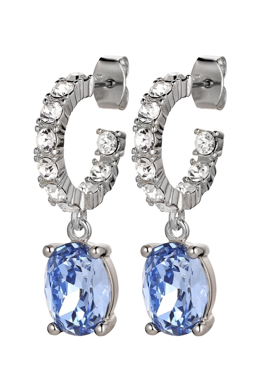 Dyrberg Kern Barbara Øreringe med Krystaller - Sølv