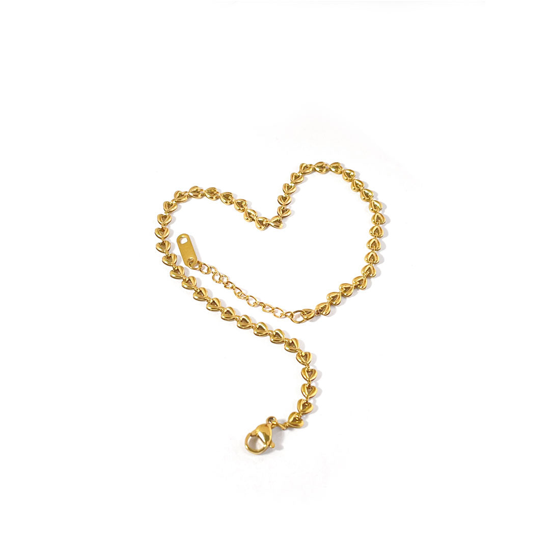 Ankelkæde - Loveon - 18 Karat Forgyldt