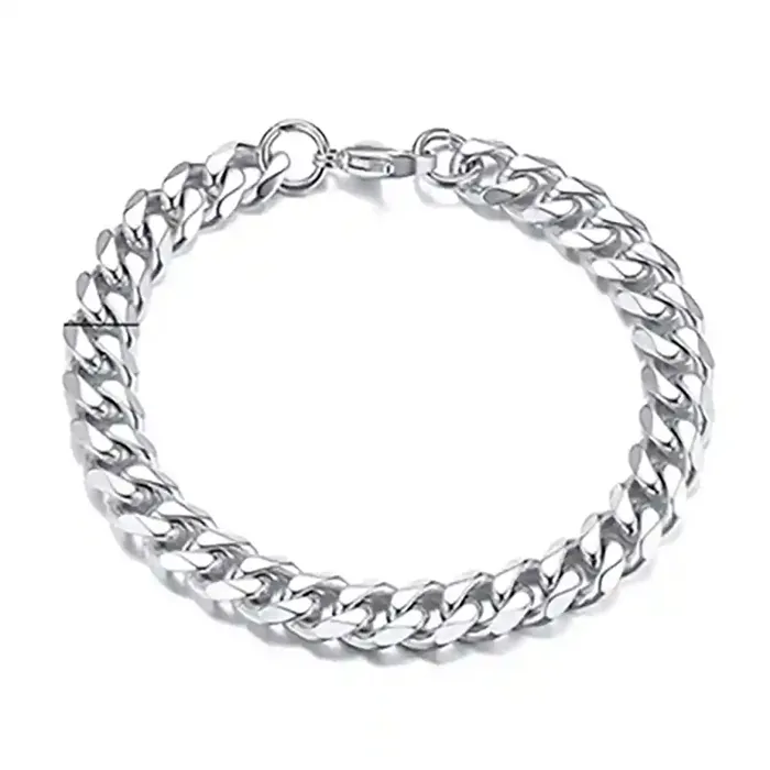 Cuban Chain Klassisk Herrearmbånd I Rustfri Stål - 7 Mm