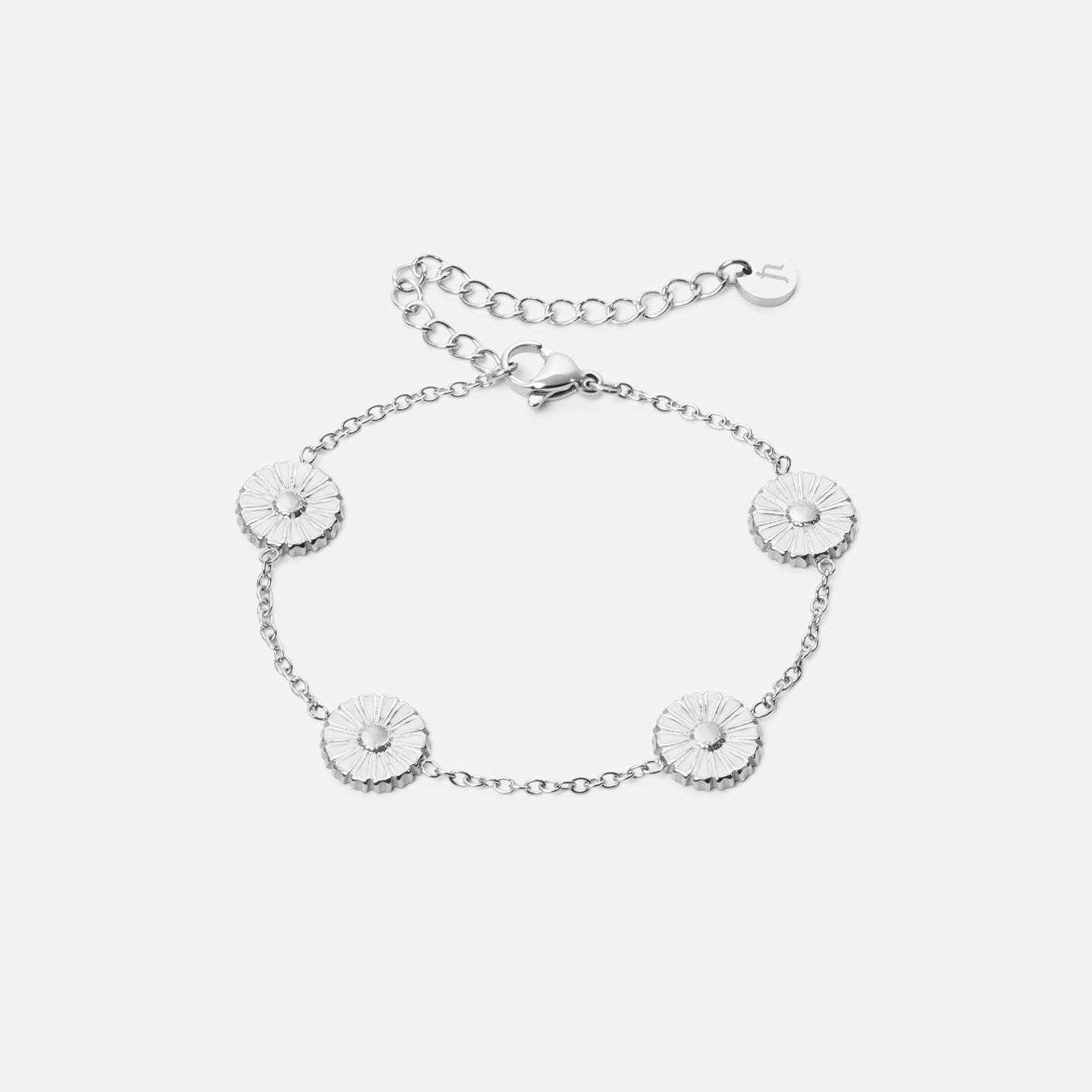 Marguerit Armbånd Sølvfarvet 10mm