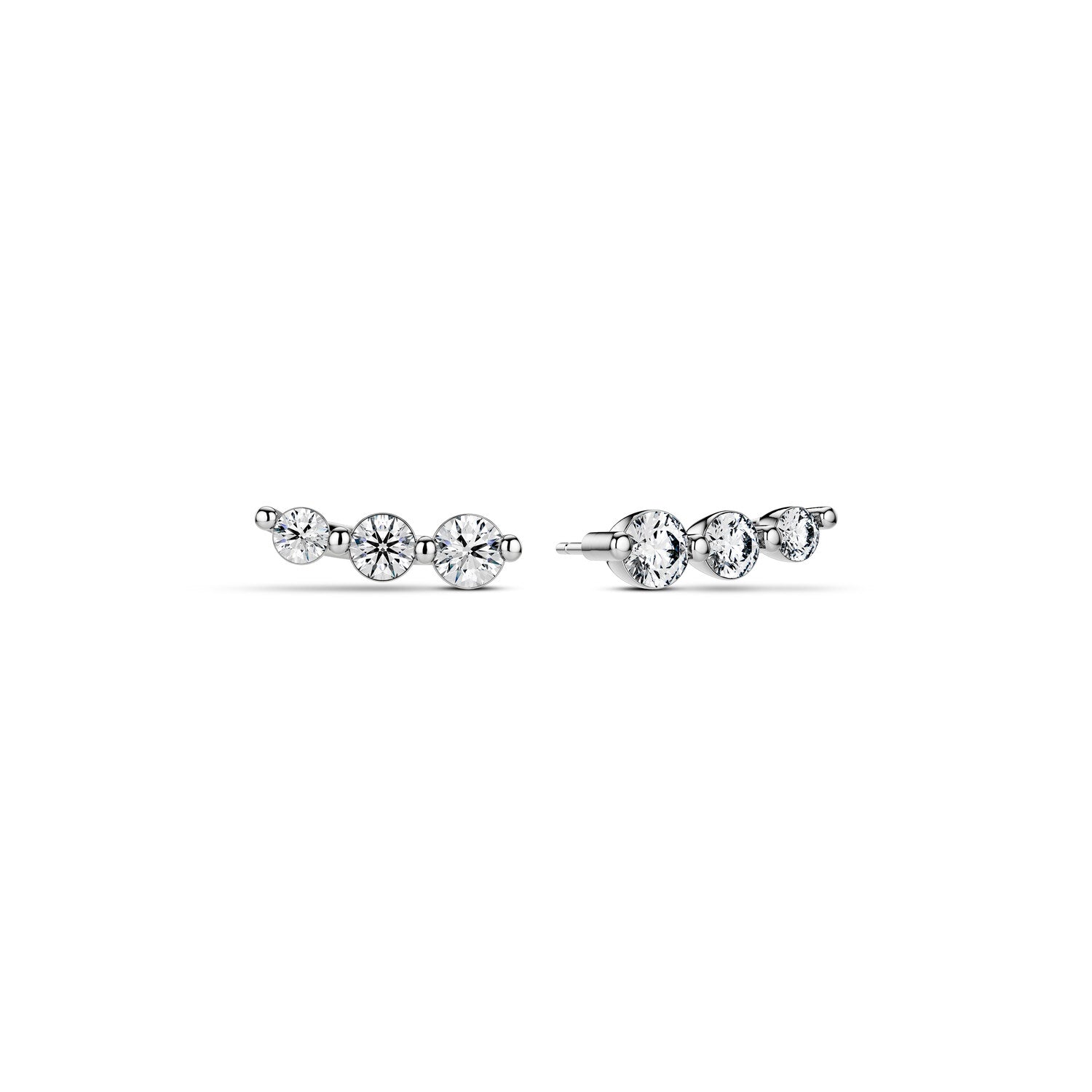øreringe Tiara - 14 Kt Guld El Hvidguld 048 Ct Tw G-h Vs Lab-grown Diamanter