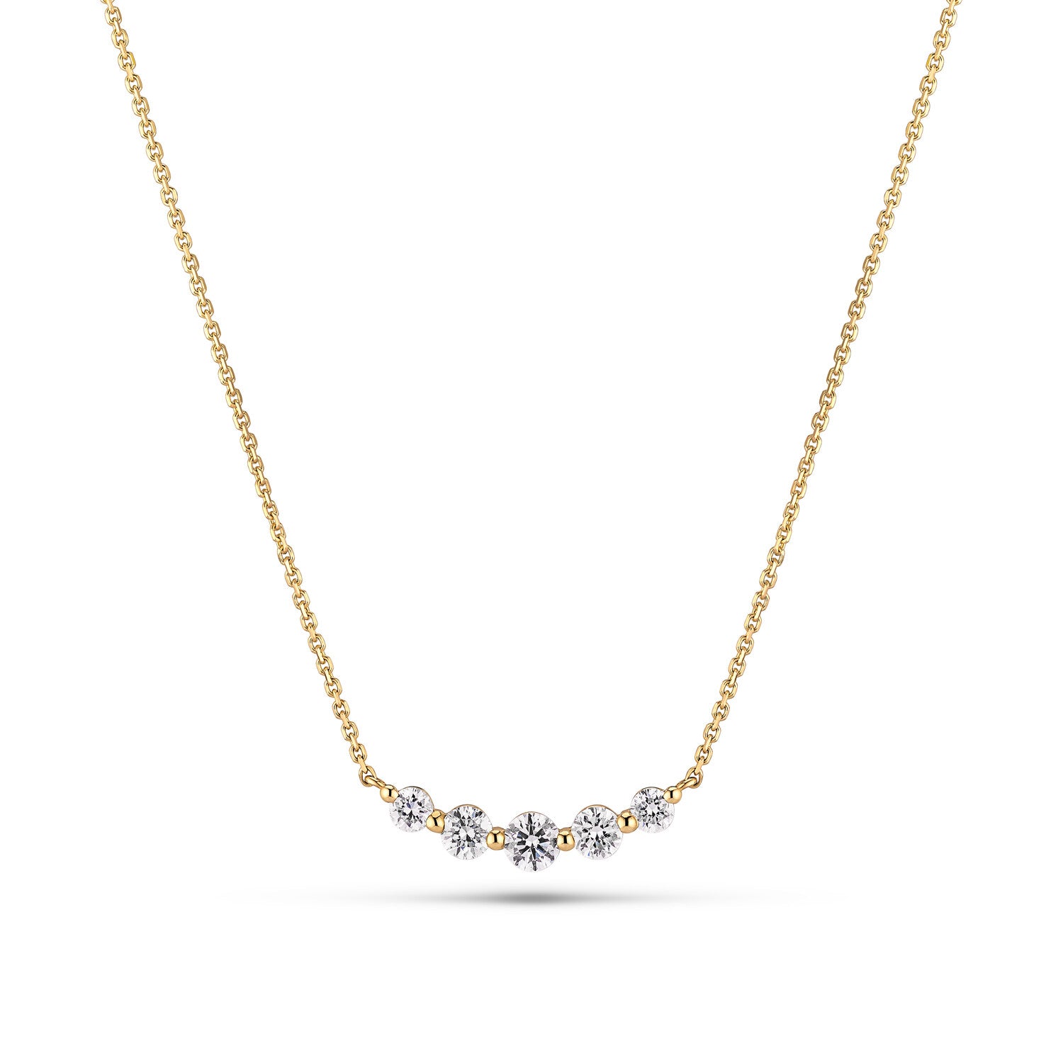 Halskæde Tiara - 14 Kt Guld El Hvidguld 037-046 Ct Tw G-h Vs Lab-grown Diamanter