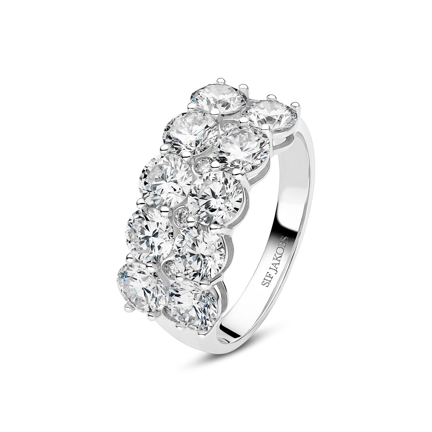 Ring Ariccia - 14 Kt Guld El Hvidguld 362 Ct Tw G-h Vs Lab-grown Diamanter