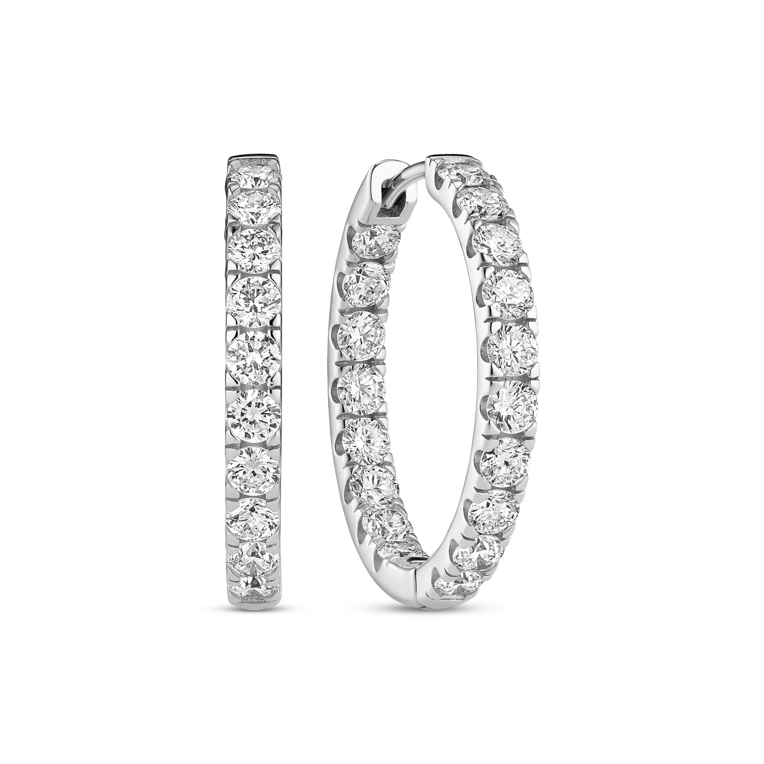 øreringe Alba Eternity - 14 Kt Guld El Hvidguld 216 Ct Tw G-h Vs Lab-grown Diamanter