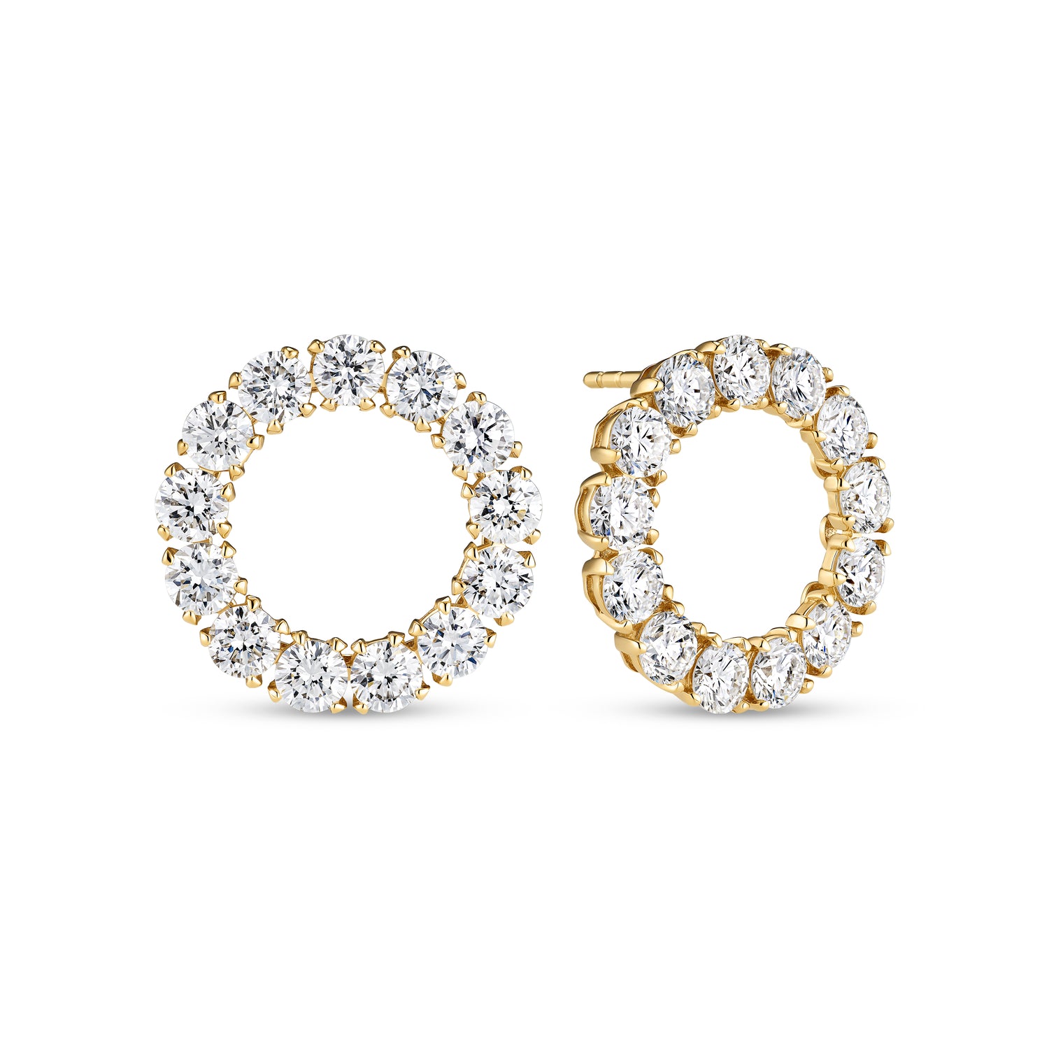 øreringe Bellina - 14 Kt Guld El Hvidguld 180-260 Ct Tw G-h Vs Lab-grown Diamanter
