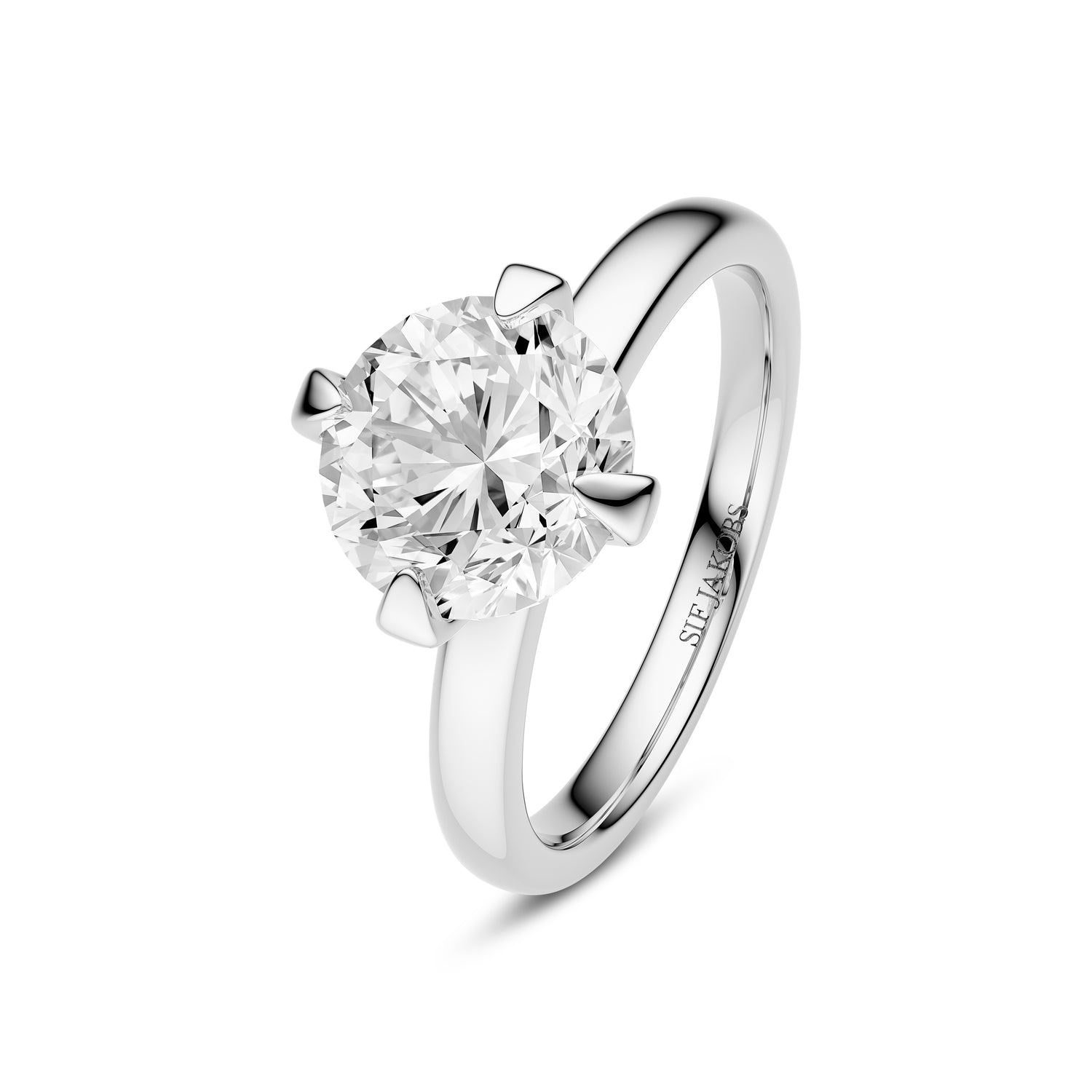 Ring Venice Solitaire - 14 Kt Guld El Hvidguld 050-300 Ct Tw G-h Vs Lab-grown Diamanter