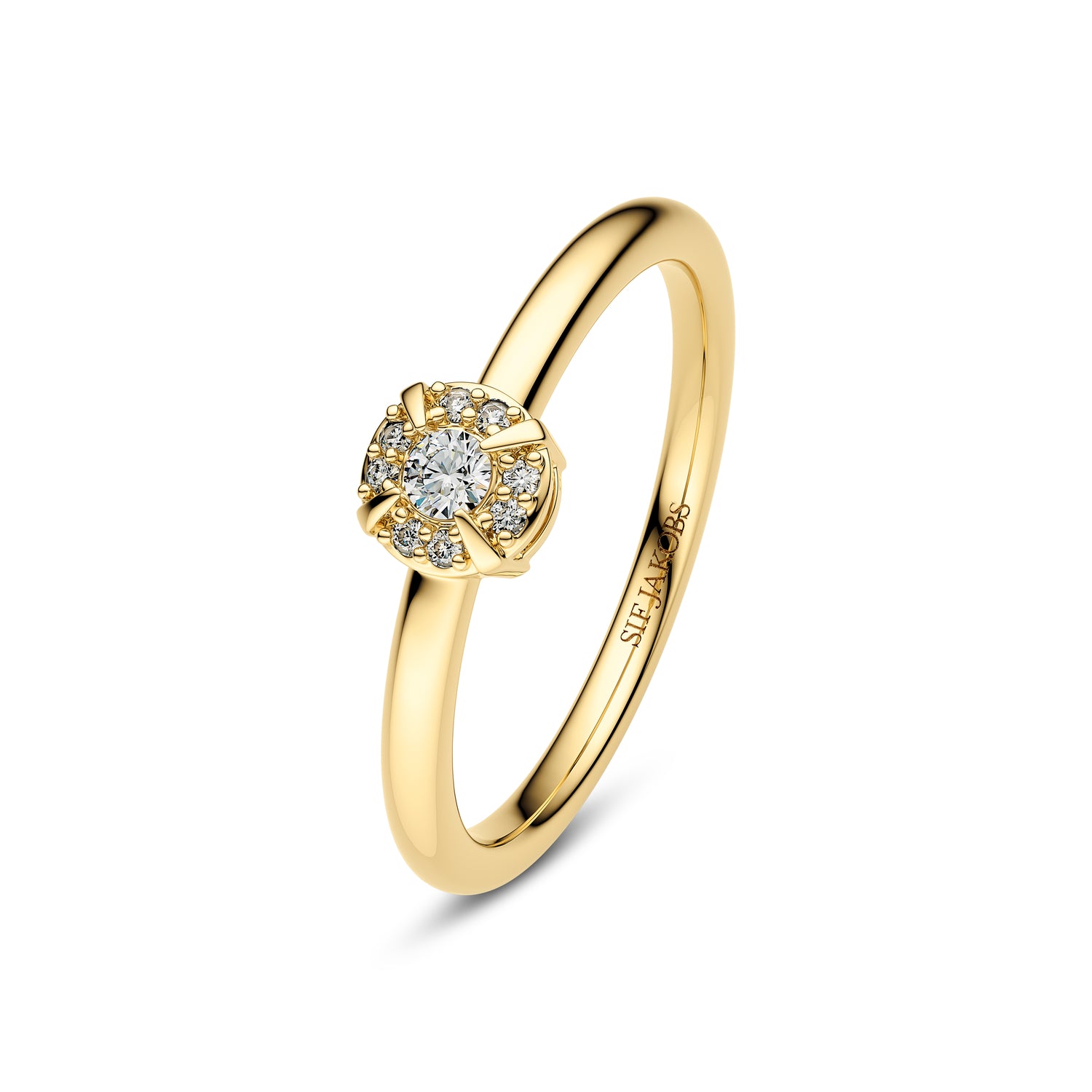 Ring Rome - 14 Kt Guld El Hvidguld 009 Ct Tw G-h Vs Lab-grown Diamanter