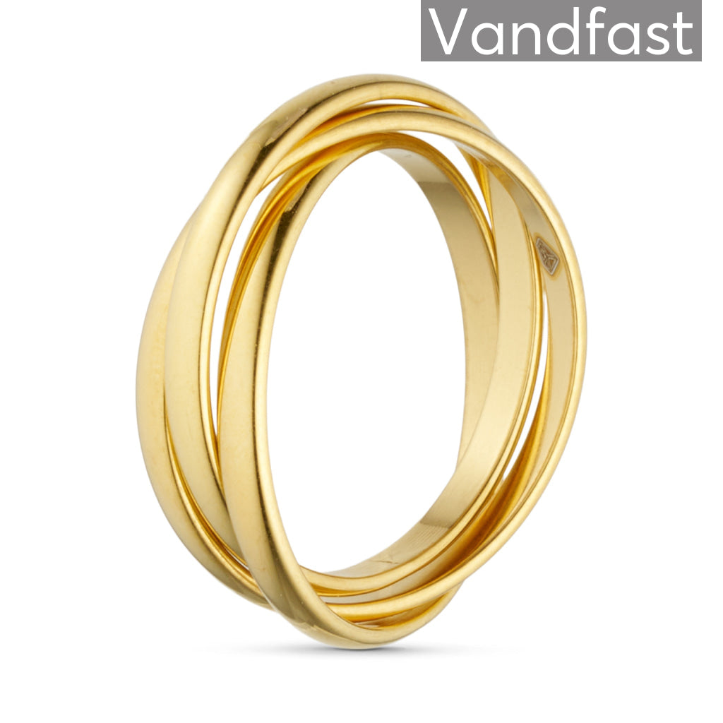 Annebrauner 3 In 1 Ring 18k Guldbelagt - 51