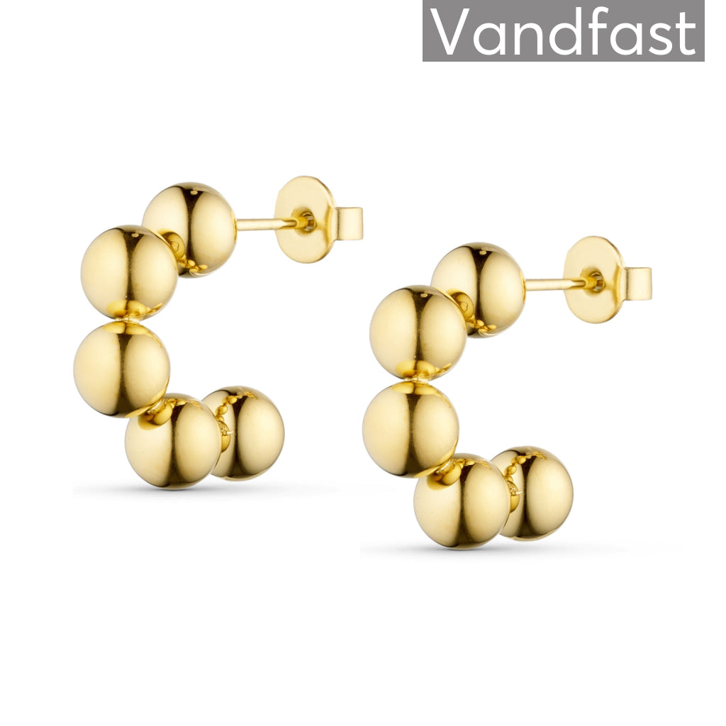 Annebrauner Ball Five øreringe 18k Guldbelagt
