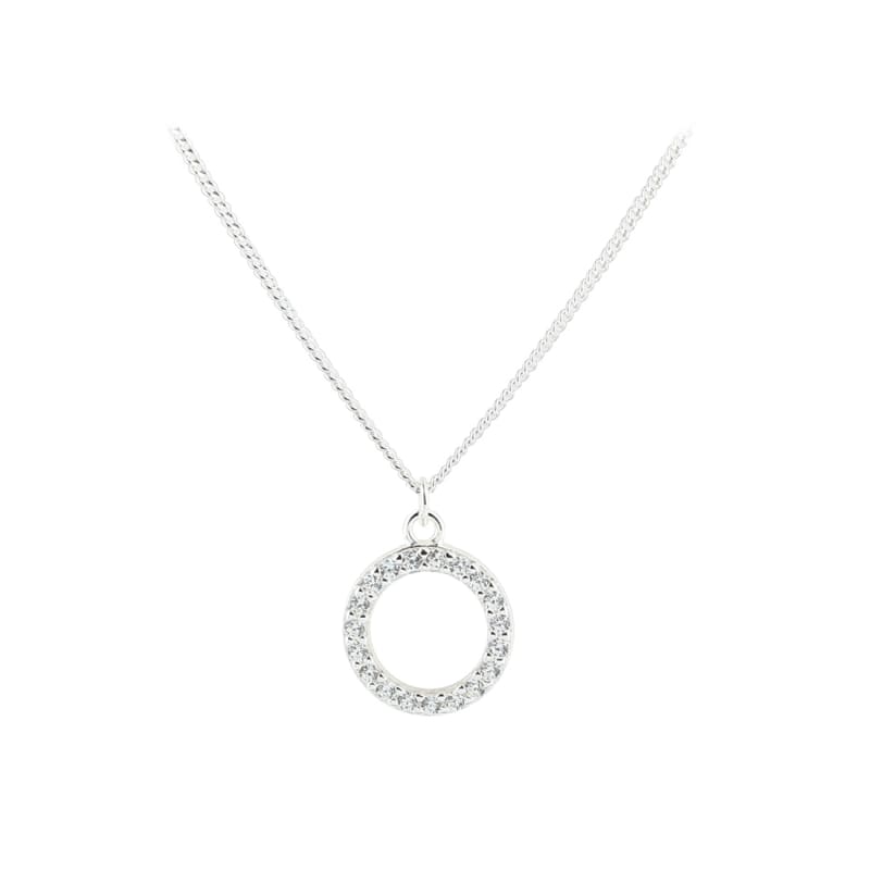 Darling Circle Necklace  Silver