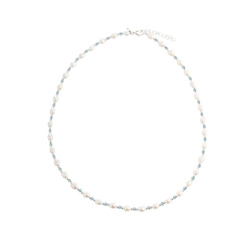 Coast Blue Necklace  Silver