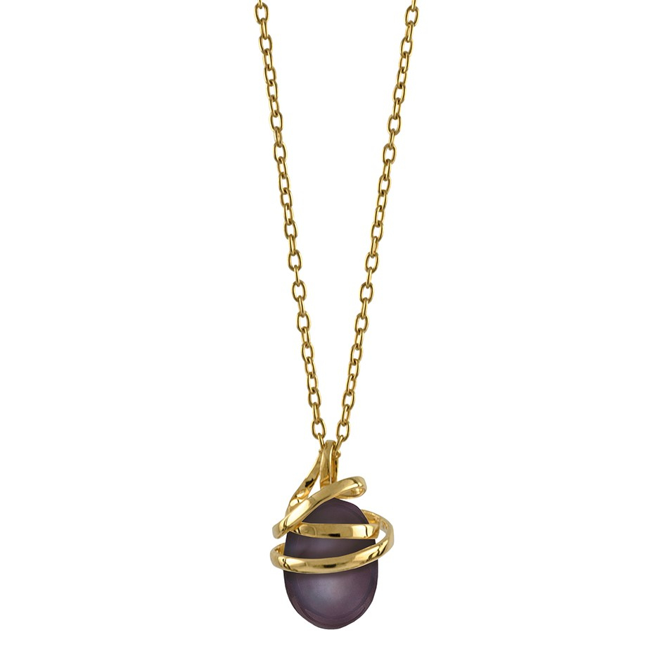 Rabinovich - 14 Kt Guldvedhæng Med Peacock Perle - Serpentine