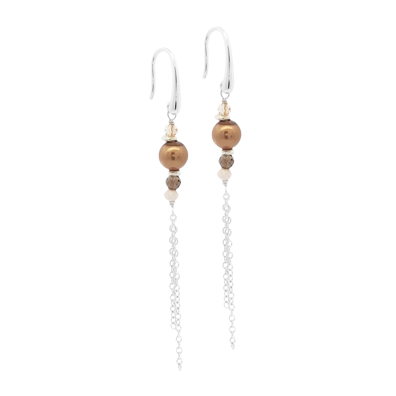 Eira Pearl Earring  Silver