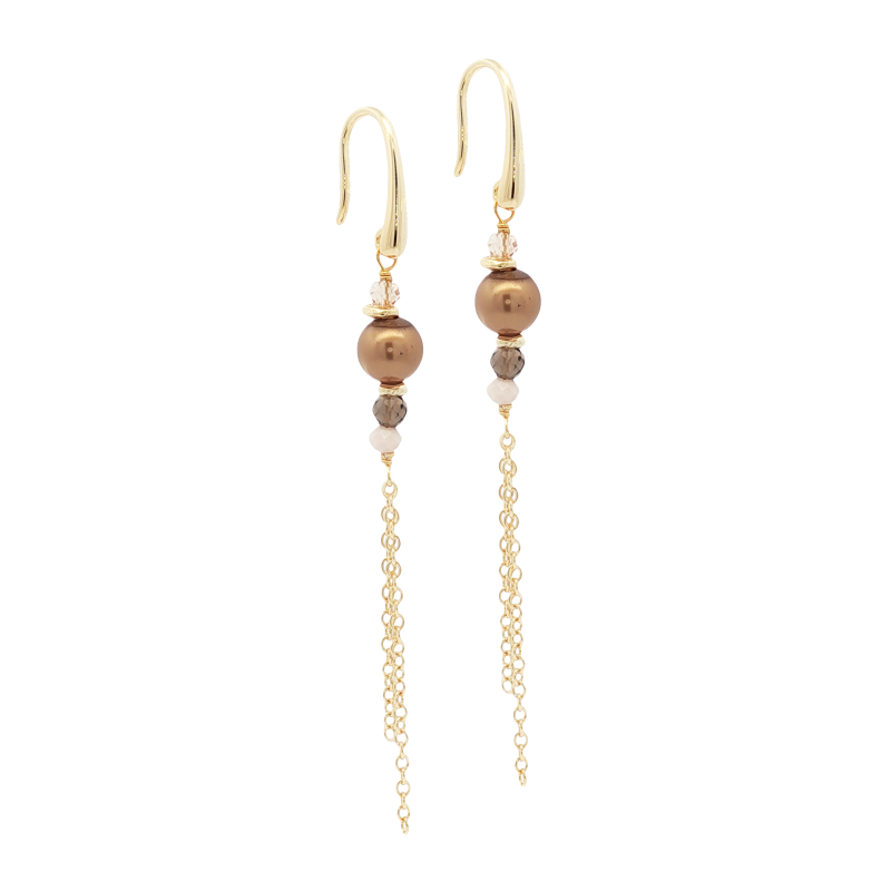 Eira Pearl Earring  Golden