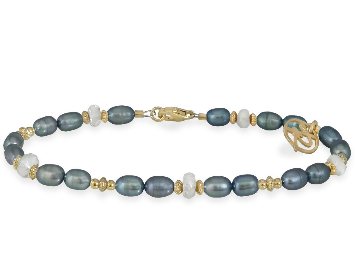 Rabinovich - Armbånd Forgyldt Grønne Perler Aquamarin - Colony