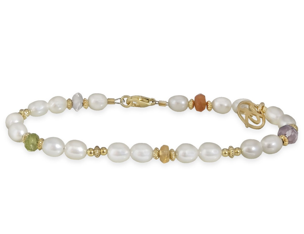 Rabinovich - Armbånd Forgyldt Med Perler Og Sten - Colony