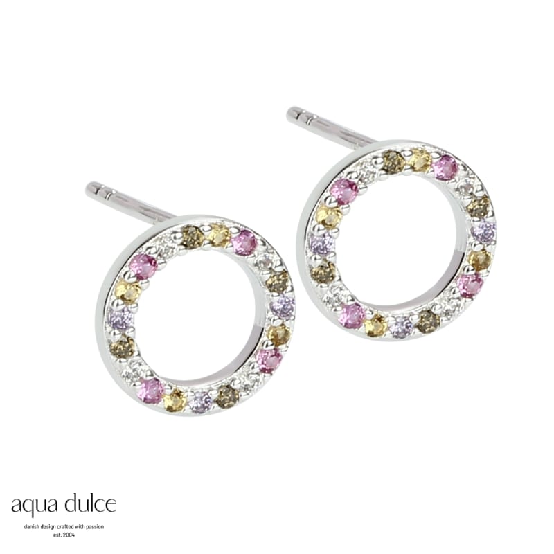 Pastel Circle Earstud  Silver