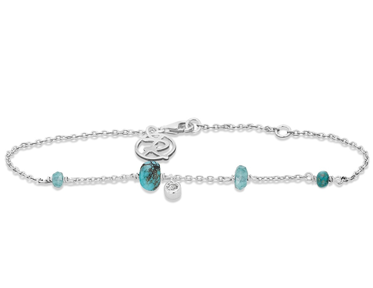 Rabinovich - Armbånd Sølv Blå Sten - Minetta