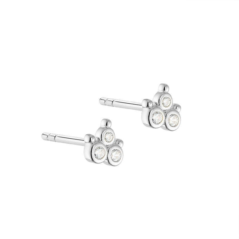 Clear Flower   Silver